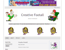 Tablet Screenshot of creativefootball.com
